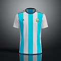 Argentina National Football Team Jersey With Blue And White Stripes