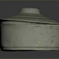 Artisan Handcrafted Metal Container With Sculpted Striped Lid And Layered Patterns
