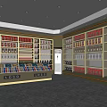 Tobacco and Liquor Store Interior With Shelves Stocked Alcohol Cigarettes Various Products And Retail Counter