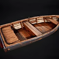 Wooden Boat Interior Design With Natural Wooden Planks Seats And Classic Structure