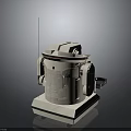 White Robot Character With Dome Head Antenna And Stable Base Structure Design