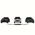 MINI Car Model Collection Showcasing Assorted Colors And Different Styles 3d model