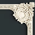 Gold Ornate Picture Frame with Intricate Carvings and Vintage Design Details