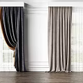 Modern Curtain Color Matching Curtain 3d model
