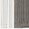 Modern Linen Curtains With Sheer Layer And Beige Gray Tones For Home Decor