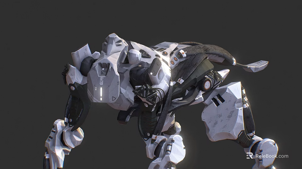 Armored Mechanical Robot Character Design For Game And Movie Scenes 3d model 