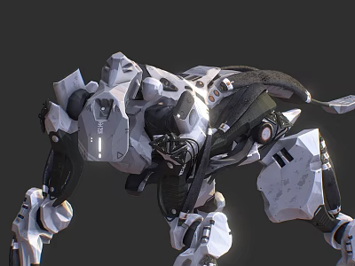 Armored Mechanical Robot Character Design For Game And Movie Scenes 3d model