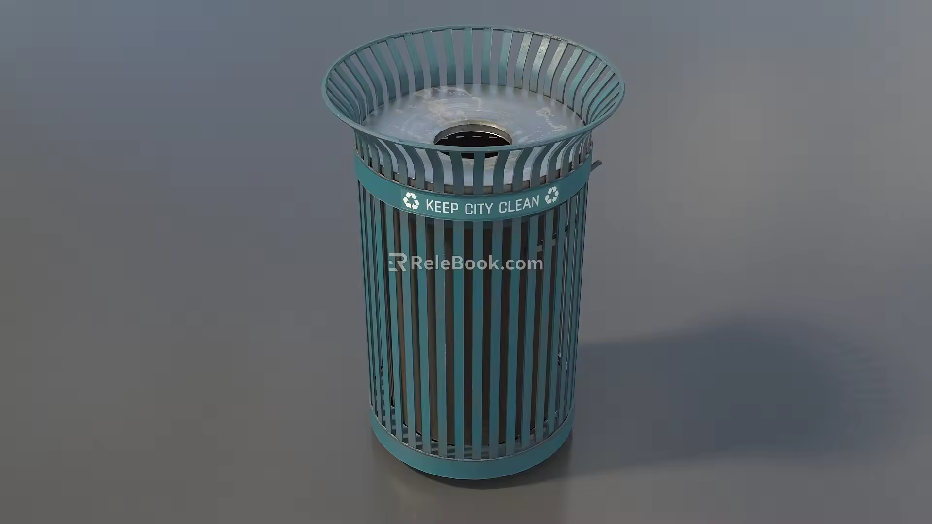 Trash bin trash basket trash can outdoor trash can round trash can wrought iron trash can simple mold low mold low face number game 3d model