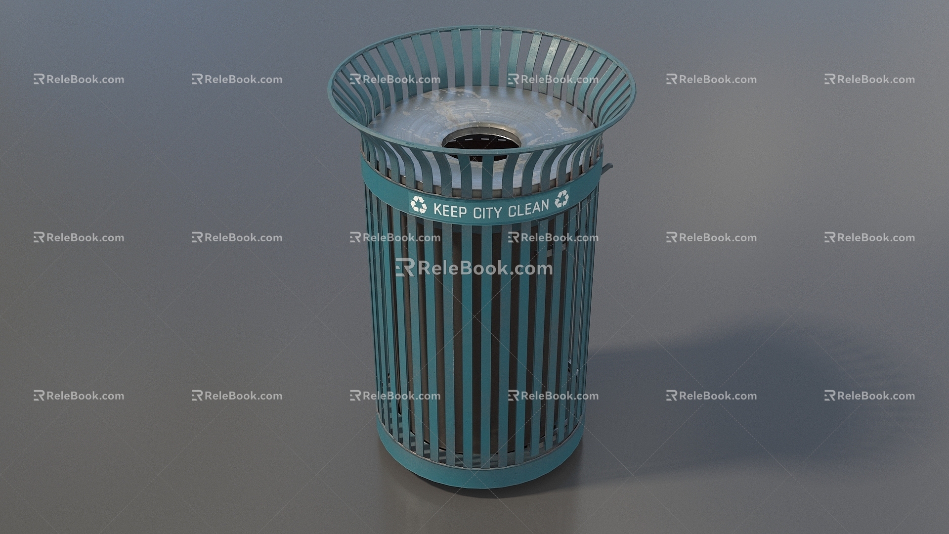 Trash bin trash basket trash can outdoor trash can round trash can wrought iron trash can simple mold low mold low face number game game 3d model