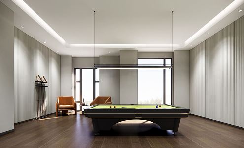 modern billiard room billiard room 3d model