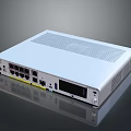 White Home Network Router With Multiple Ports And Indicator Lights For Daily Use