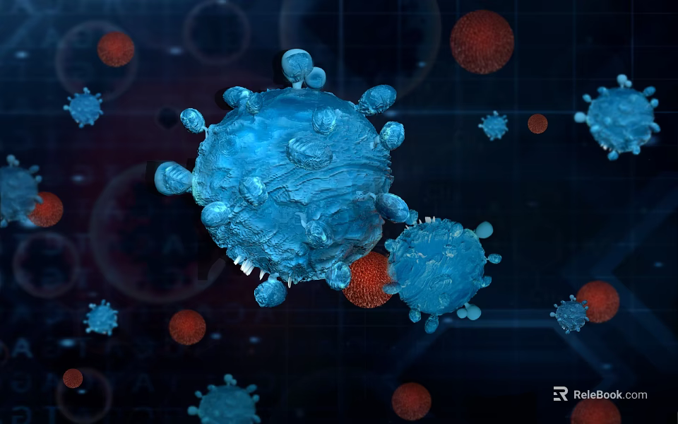 Advanced Medical Device 3D Model Featuring Blue Red Components For Diagnostics 3d model