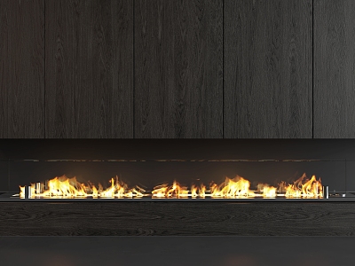 Fireplace Electronic Fireplace Background Wall 3d model