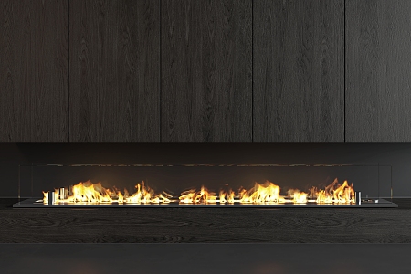 Fireplace Electronic Fireplace Background Wall 3d model