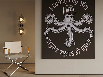 American decorative painting 3d model