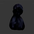 Stylish Dark Pleated Dress With V Neck And Puffy Sleeves Design