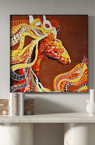 abstract decorative painting 3d model