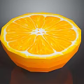 Fresh Juicy Orange Slice With Bright Yellow Flesh And Glossy Peel