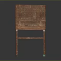 Vintage Wooden Chair Design With Carved Backrest And Solid Seat Frame