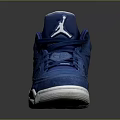 Blue High Top Sneakers With Premium Suede Upper White Sole And Jumpman Logo