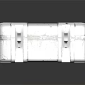 Vintage White Trunk With Worn Surface Metal Clasps And Top Handle