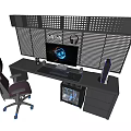 Modern Home Decoration E-sports Table and Chair Computer Table and Chair 3d model