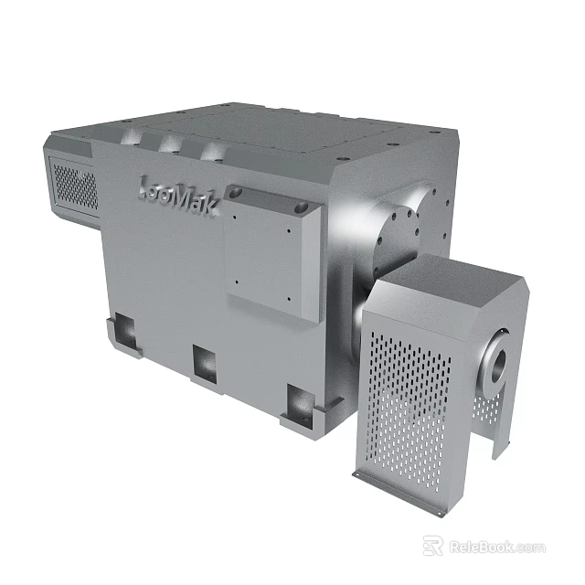 LOONLAR Industrial Mechanical Component With Metal Structure Cooling Vents And Hollow Design 3d model 