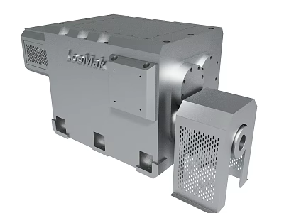 LOONLAR Industrial Mechanical Component With Metal Structure Cooling Vents And Hollow Design 3d model