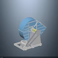 Industrial Rotating Drum Equipment With Blue Casing Steel Frame And Mechanical Drive System