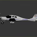 White Two Seat Light Aircraft With Straight Wings Sleek Design On Reflective Surface