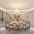 Luxurious Hotel Lobby Interior With Chandelier White Sofas And Decorative Paintings
