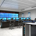 Command Center Monitoring Room Public Security War Room Dispatcher Console 3d model