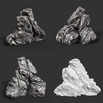 Rustic Stone And Solid Wood Elements For Stylish Home Interior Decoration Projects 3d model