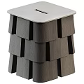 Antique Sofa Stool Low Stool Shoe Changing Stool Square Stool 3d model