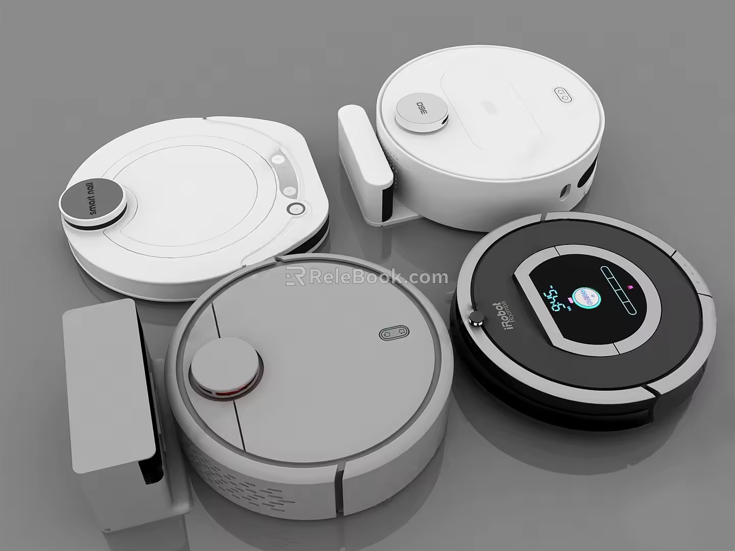 Modern sweeping robot 3d model