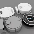 Modern sweeping robot 3d model