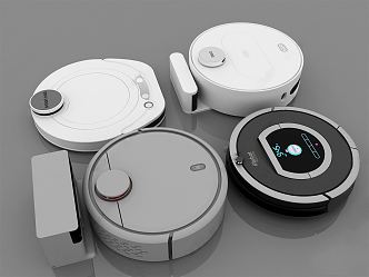 Modern sweeping robot 3d model