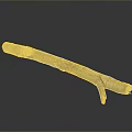Natural Wooden Branch With Textured Surface Cuts And Reflection On Dark Background