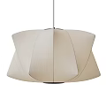 Modern Beige Fabric Pendant Light With Pleated Layered Design For Home Interior Decoration