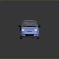 Blue Small Compact Car With Modern Stylish Design 3D Rendered Exterior