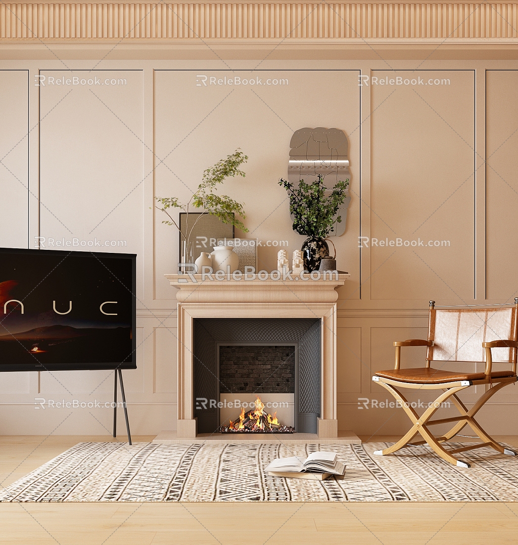 Fireplace American Fireplace French Fireplace Fireplace 3d model