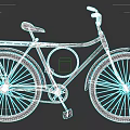 Vintage Bicycle With Classic Frame Black Seat And Metallic Body Design