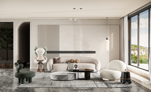 modern living room 3d model