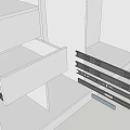 Kitchen Drawer Slides Installation Structure For Modern Cabinets With Smooth Gliding Mechanism 3d model