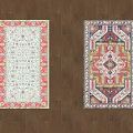 Square Rugs With Various Patterns And Colorful Designs For Home Decor 3d model
