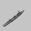weapon ship landing ship 3d model