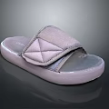Gray Quilted Diamond Pattern Slippers With Soft Upper And Comfortable Sole