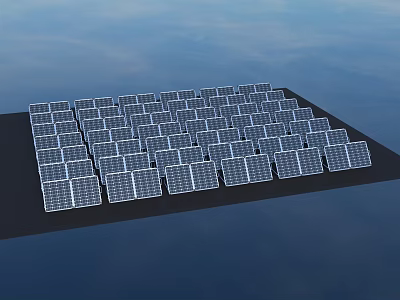 Efficient Solar Panel Array Industrial Equipment For Renewable Energy Production 3d model
