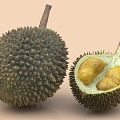 Durian Cat Mountain Durian Fruit Food 3d model