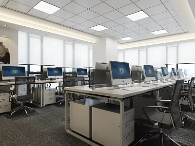 modern public office area office 3d model